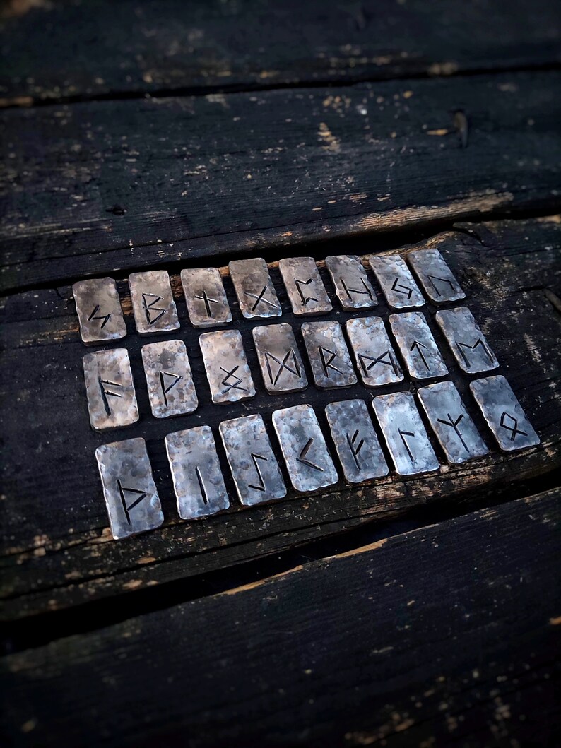 Runes Laguz, Forged Pendant Iron Amulet, Handmade Talisman, Runes ...