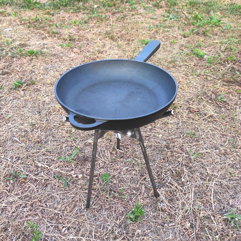 Camp Fire Pan Stand - Etsy