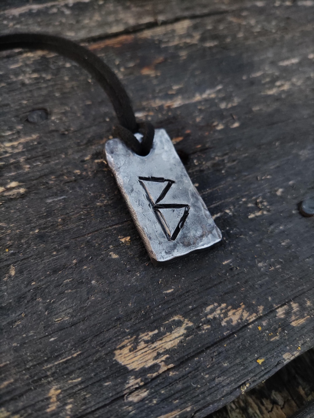 Runes Berkano, Forged Pendant Iron Amulet, Handmade Talisman, Runes ...