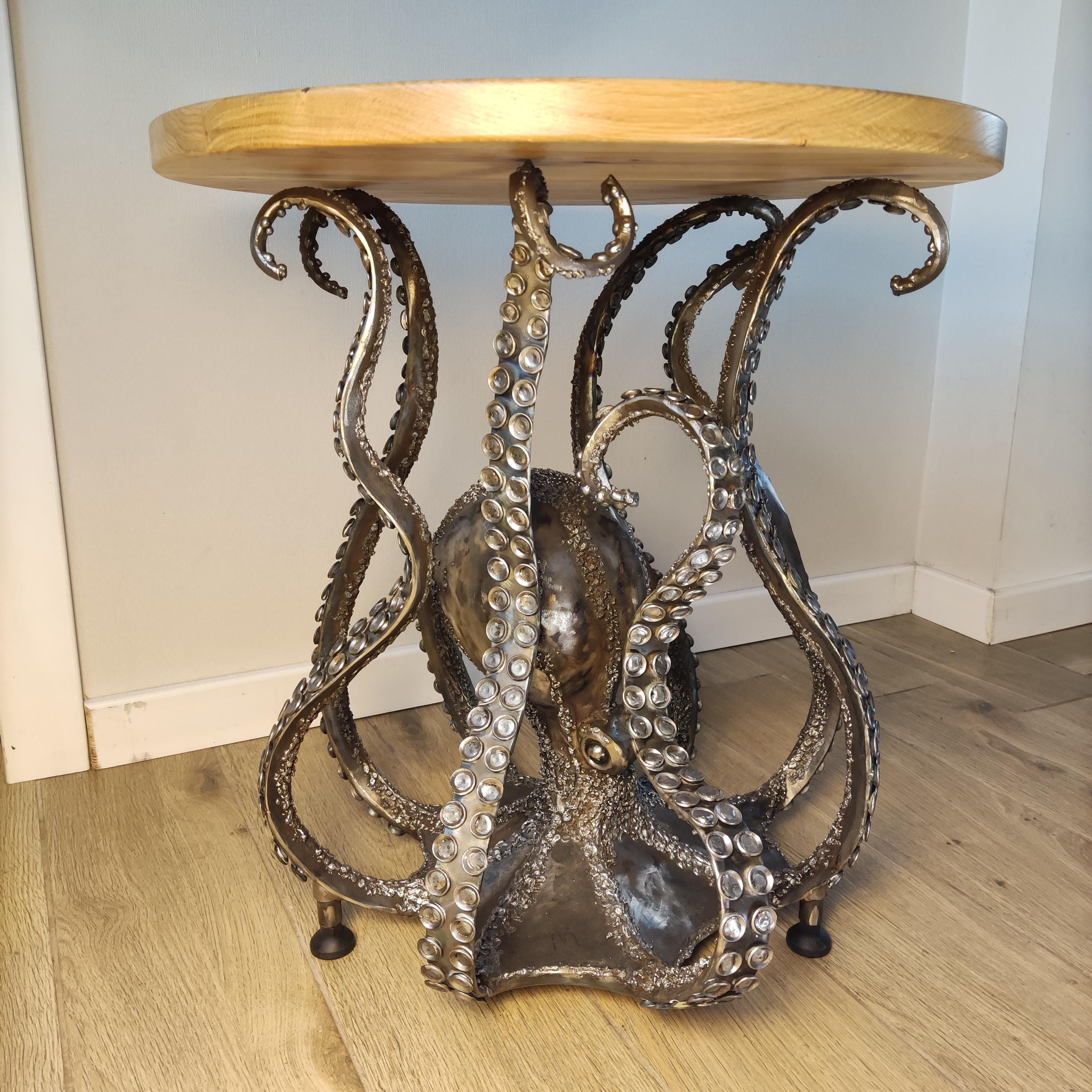 Forged Metal Octopus Coffee Table, Kraken Art Sculpture - Etsy