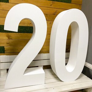 Giant foam letters/numbers, Large freestanding numbers/letters