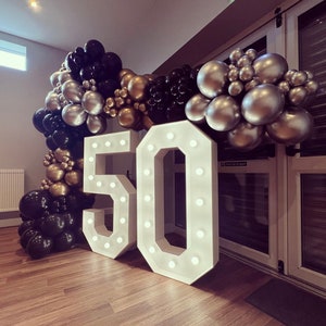 Números iluminados, números de cumpleaños, números gigantes para eventos, números iluminados grandes, decoración con luces numéricas