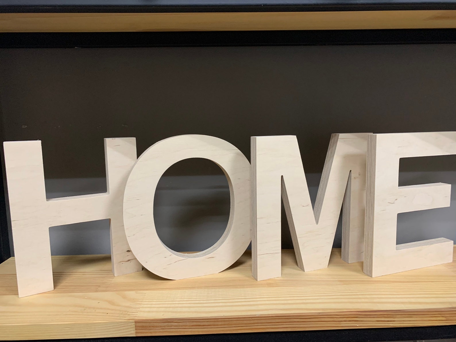 Black Letters for the Wall Large Wooden Letters Wood Etsy