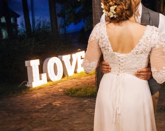 Lichterkette LOVE, großes Hochzeitsschild, Brief Lichter, 40-48 inches, 3 Ft, 4 Ft
