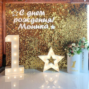 16-48 pulgadas, 3 pies, 4 pies Número de cumpleaños iluminado, Números gigantes de madera, Números de marquesina grandes