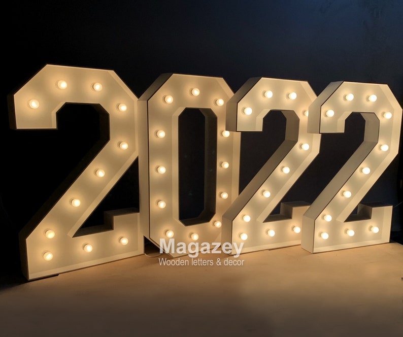 Light up Numbers Giant Event Numbers New Year Numbers Large Etsy