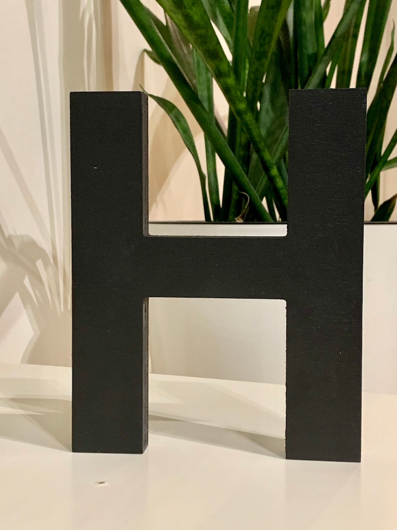 Black Letters for the Wall Large Wooden Letters Wood Etsy