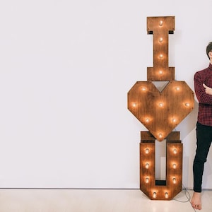 Letras grandes iluminadas EU TE AMO, decoração para cenário de casamento, letreiros iluminados, presente de aniversário, presente de aniversário
