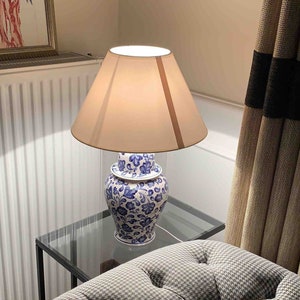 Floral Table Lamp, Bedside Ceramic Lamp, Luxury Table Lamps for Living Room, Bedroom Lamp, Vintage Lamp, Mid Century Lamp, Housewarming gift