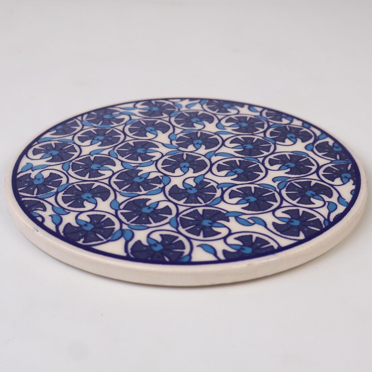 Blue Ceramic Trivet for Hot Pots Pans, Large Heat Resistant Mats & Cork Base, Floral Trivet Hot Dish, Extra Thick, Turkish Ceramic Coaster - Etsy
