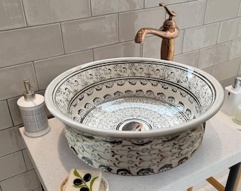 Interesting Bathroom Vessel Sink, Ceramic Countertop Art Basin, Bathroom Vessel Vanity Sink, Guest Bathroom Remodeling, Cloakroom, Washbasin