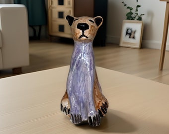 手作りの陶器製犬の置物：奇妙な彫刻アート - Etsy 日本