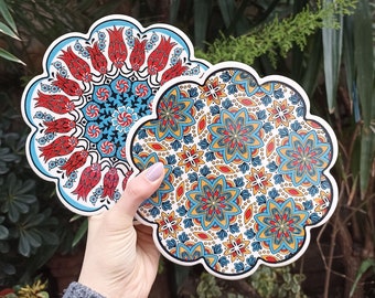 18cm セラミック製ダイニングテーブル用鍋敷き、トルコ製セラミック製