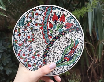 Decorative Ceramic Floral Trivet 7", Turkish Ceramic Tile Coaster, Kitchen Pot Table Trivet, Hot Pad, Kitchen Decor, Cooking Trivet Hot Dish