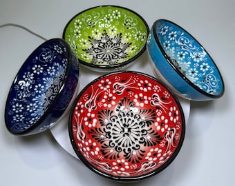 HandPainted Multicolor Soup Bowl, Individual bowl, Kitchen decor, Modern home, Porcelain bowl, Pottery plate, wedding gift, Grandma gift
