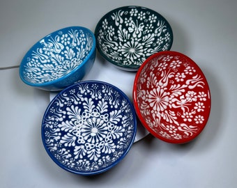 Multicolor Ceramic Soup Bowl, Ramen bowls, Kitchen decor, Turkish Ceramic Porcelain Bowl, Pottery Big Dish, wedding gift, Mother's day gift