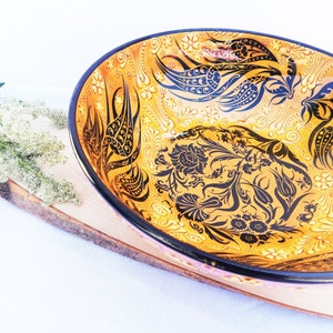 Handmade Yellow Ceramic Serving Bowl, Handpainted Embossed Flower Bowl, Ceramic tableware, Pottery Salad plate, Mother&#39;s day gift, Cook Gift