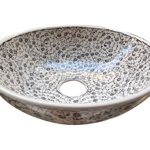 Bathroom Vessel Sink, Powder Room Ceramic Basin, Round Washbasin, Cloakroom Remodeling, Household Renovation, Vanity Sink Faucet, Remodeling