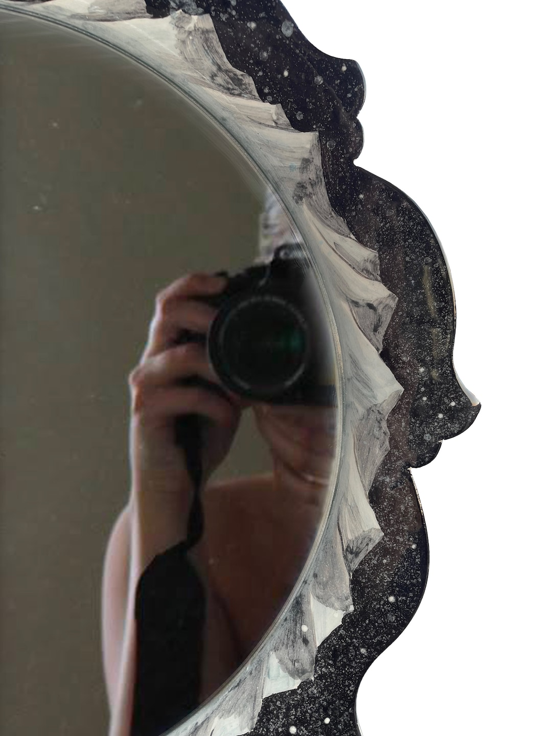 Decorative Wall Mirrors, Decorated Landscape Mirror, Hanging Ceramic