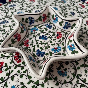 Set da portata per antipasti, snack, patatine e salse, piatto da portata in ceramica turca, meze, stoviglie fatte a mano, regalo per lei, regali per inaugurazione della casa immagine 5