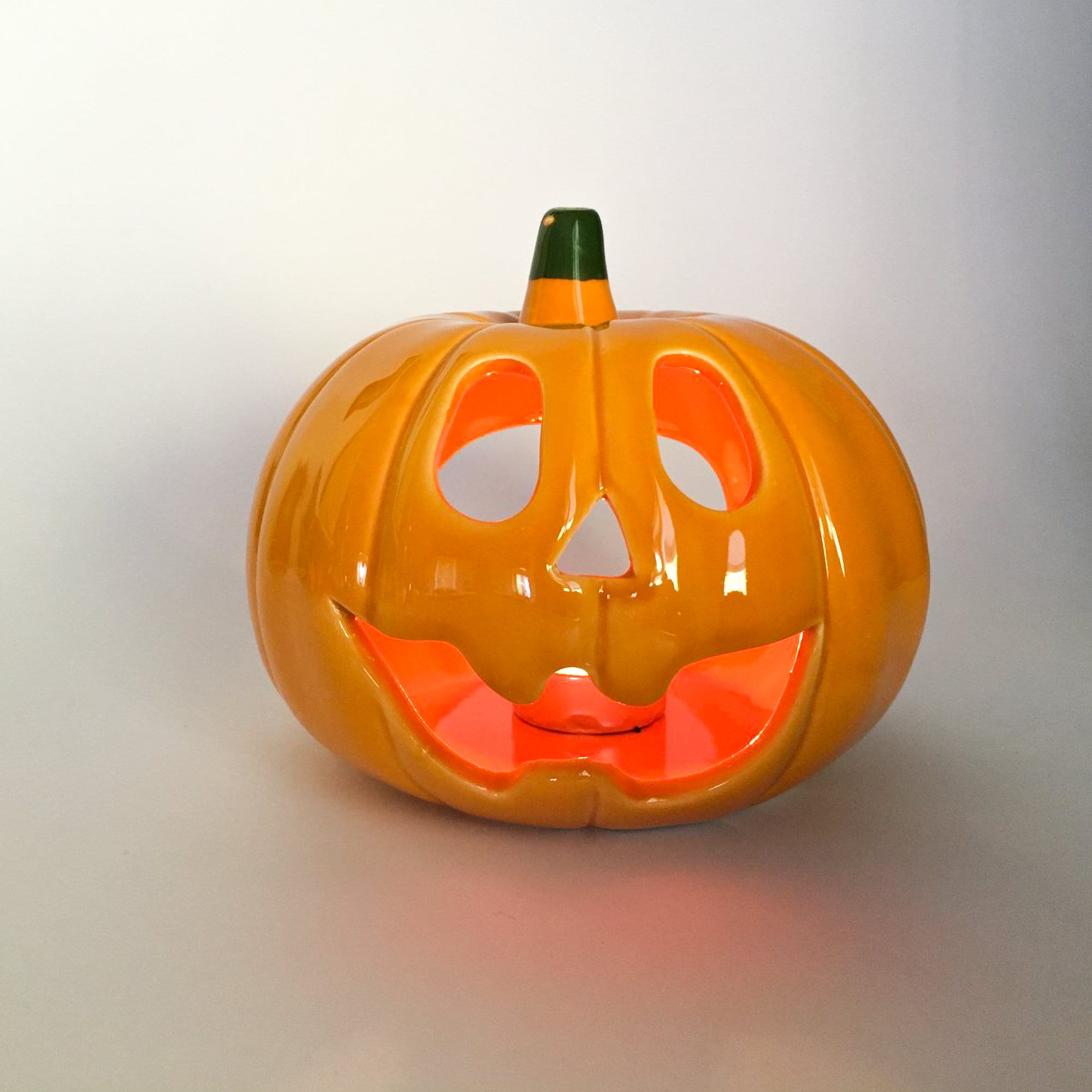 陶器製ハロウィンかぼちゃティーライトホルダー3個セット