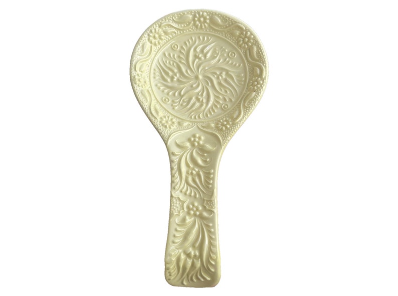Lemon Color Spoon Rest, Ceramic Kitchen Utensil Holder, Turkish Ceramic Tray, Stoneware Ladle & Stove Rest, Spoon Rest for Mother's Day Gift