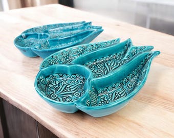 Bandejas para aperitivos con forma de tulipán, bandejas divididas para patatas fritas y salsas, bandejas para frutas, bandejas redondas para salsas, frutos secos, dulces y aperitivos.