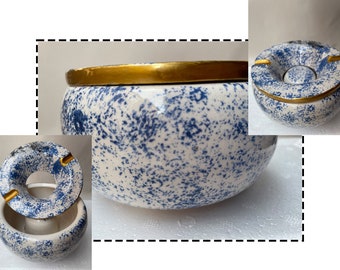 Posacenere In Ceramica LAUYOO Con Coperchio, Antivento, Per Interno/esterno, Nero, Diametro 11,5 Cm