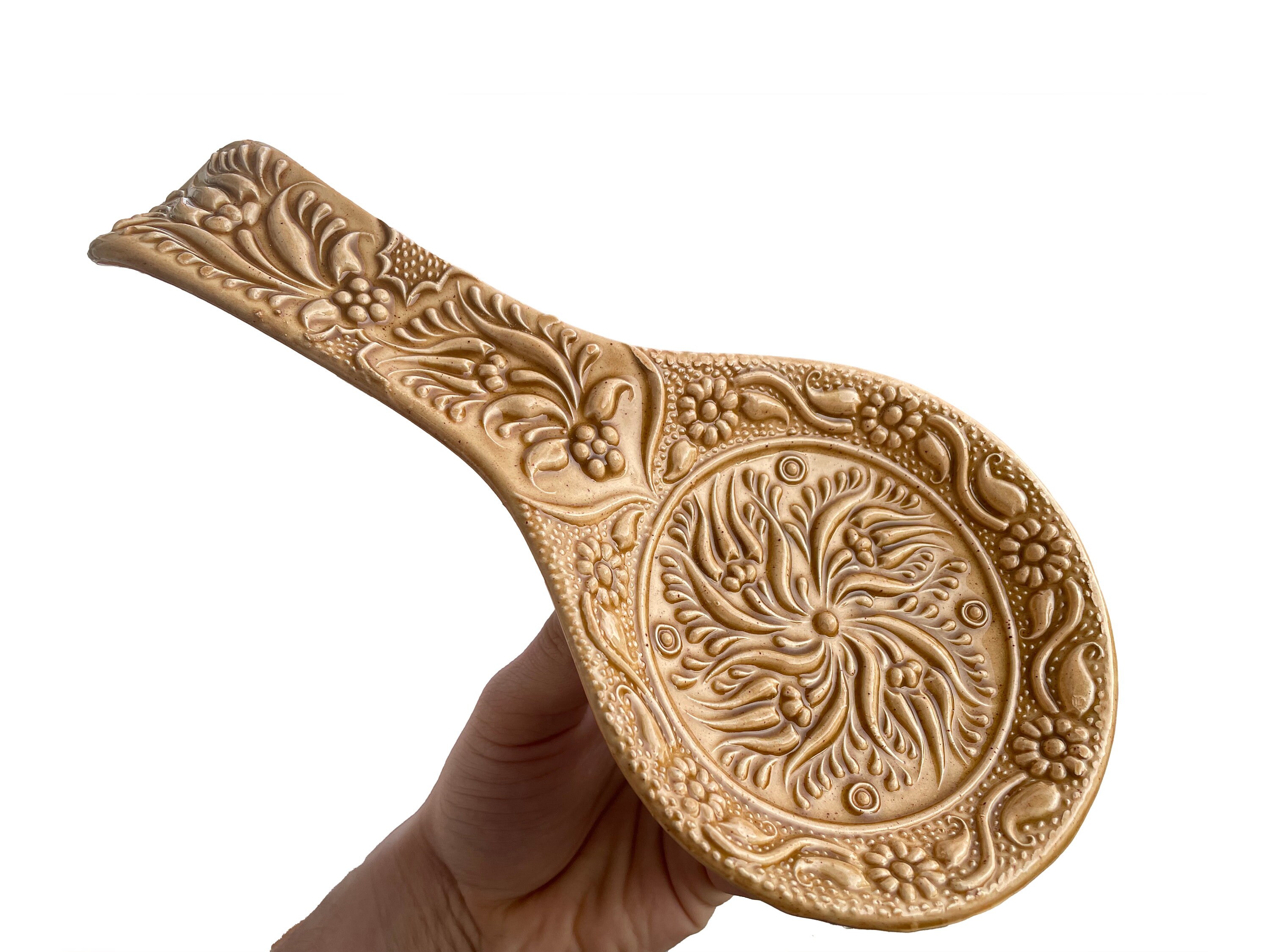 Keramik-Löffelablage In Austernform – 17x8x4 Cm, Glasiert, Für Küche & Esstisch