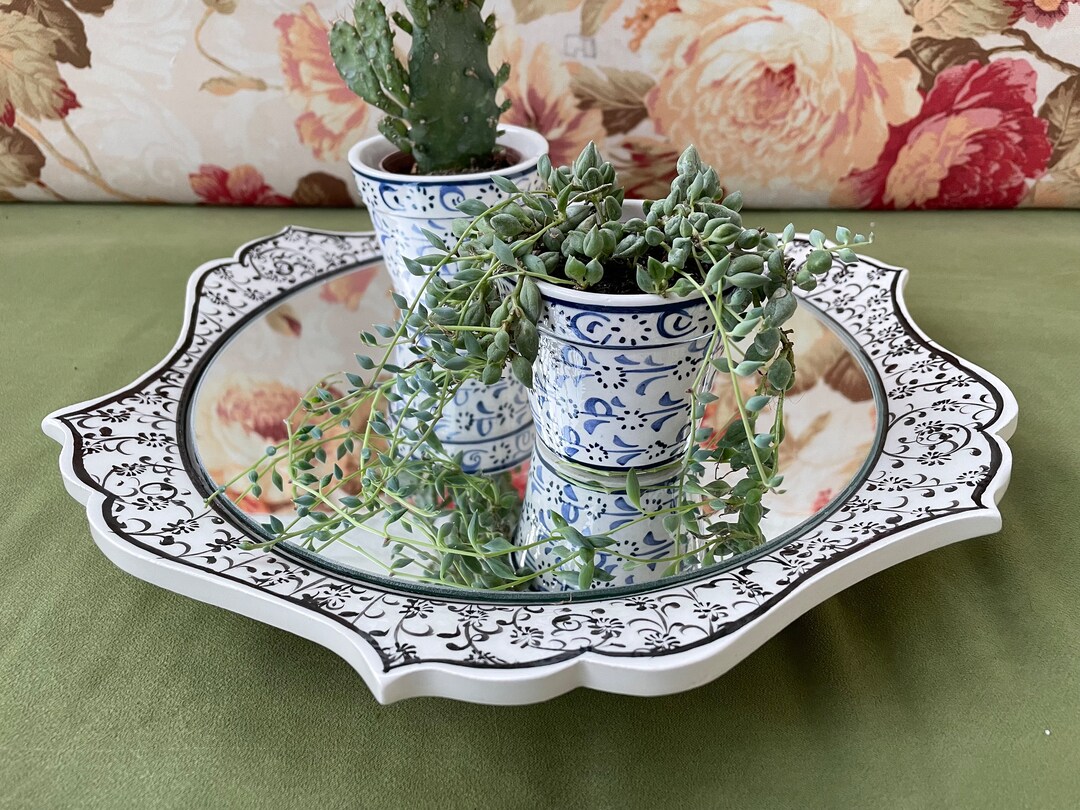 Decorative Wall Mirrors, Decorated Landscape Mirror, Hanging Ceramic