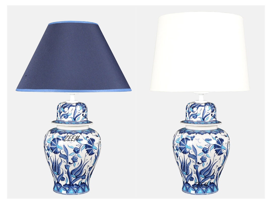 Ceramic Table Lamp Bedside Lamp Art Deco Accent Lamp Mid Etsy