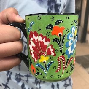 Handgefertigte schöne geprägte Keramiktassen, doppelter Espresso & Americano-Becher, türkische Kaffeetasse, Geschenk für Teeliebhaber, Geschenk Bff, einzigartige Kunsttassen