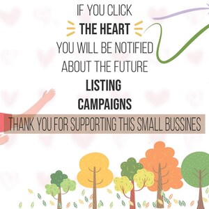 Op de afbeelding: Een cartoonillustratie van een persoon die een hoed draagt met de tekst "Support Local Business". De persoon wijst met zijn rechterhand naar rechts. De tekst "Als je op het hart klikt, word je op de hoogte gebracht van toekomstige listing-campagnes. Bedankt voor het steunen van dit kleine bedrijf" staat in de afbeelding. Er zijn bomen op de achtergrond.