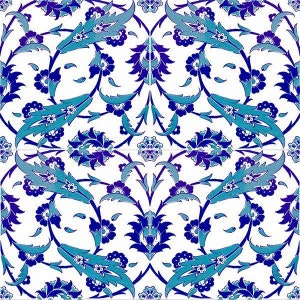 4x Decorative Ceramic Tile 2020 Cm, Bathroom Tile, Room Wall Tile, Kitchen Backsplash Tile, Turkish Ceramic Deco 7.8'' Floor Tile, Oriental zdjęcie 1