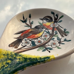 Vogel Keramik Löffel Rest, Löffelhalter, Küche Keramik Dekor, Keramik Utensilienhalter, Geschenk für den besten Freund Ringschale, Teebeutel Halter Geschenk
