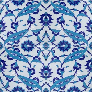 4x Decorative Ceramic Tile 2020 Cm, Bathroom Tile, Room Wall Tile, Kitchen Backsplash Tile, Turkish Ceramic Deco 7.8'' Floor Tile, Oriental zdjęcie 4