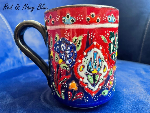 Tazas s De De Cerámica Para Hombres Y Mujeres Conjunto s De Té Con  Decorativos Frescos rojo Yotijar Taza de café de cerámica