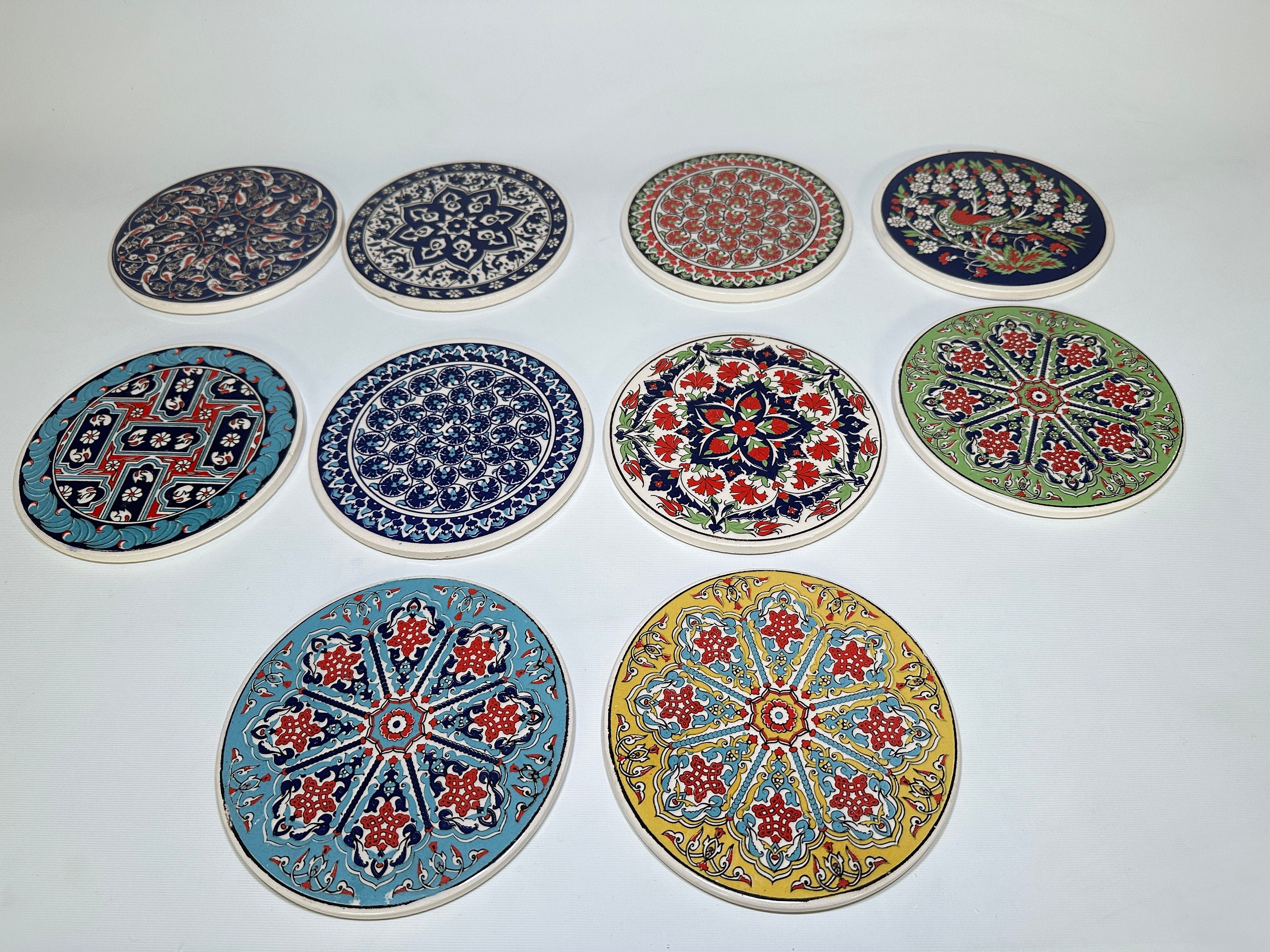 Dessous De Plat En Céramique Rouge Pour Casseroles, Grands Tapis Résistants à La Chaleur Avec Base En Liège, Dessous De Plat Pour Plats Chauds, Très épais, Dessous De Plat Turc En Céramique