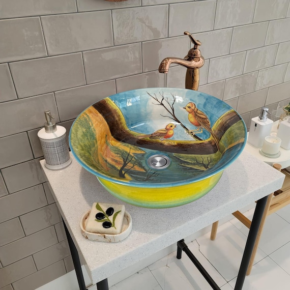 カウンター上バスルームシンク ベッセルシンク 洗面台 カウンター