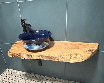 Night & Moon Navy Blue Washbasin, Master Bathroom Ceramic Vessel Sink, Countertop Basin, Bowl Sink, Guest Bath Renovation, Vanity Washstand