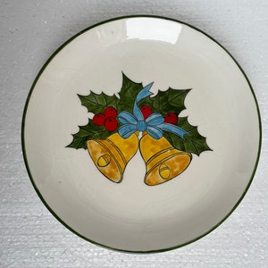 Christmas Bell Dinner Plate, Personalised Eve Santa Plate, Cookie plate, Advent decoration, Christmas Deer gift, Merry Christmas Xmas Tree