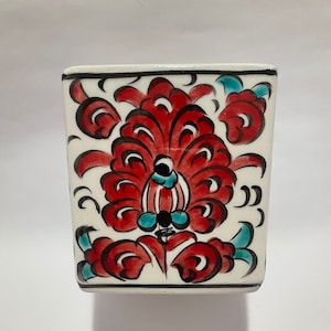 10+ Design Floral Line Pencil Cup, Ceramic Pen Holder, Planter Pot, Desk Decor, Minimalist Pencil Holder, Toothbrush holder, Pen organiser
