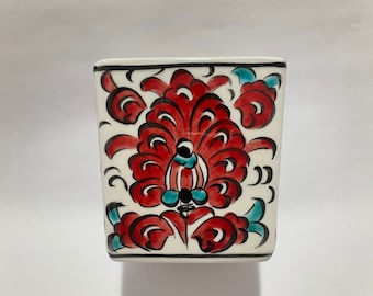 10+ Design Floral Line Pencil Cup, Ceramic Pen Holder, Planter Pot, Desk Decor, Minimalist Pencil Holder, Toothbrush holder, Pen organiser