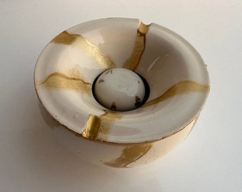 Ceramic Tabletop Ashtray, Cigarette Windproof Ashtray for Indoor & Outdoor Use, Desktop Ash Tray for Office Decoration Gift, Gift for Smoker