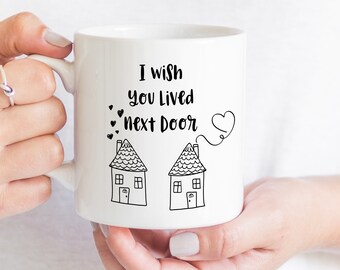Migliore amico, vorrei che tu vivessi accanto, tazza di ceramica dell'amicizia, regalo commovente del migliore amico, tazza sorella