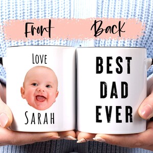 Best Dad Ever Mug, Father&#39;s Day Gift - Personalized with photo of kids