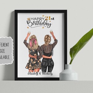 Alles Gute zum Geburtstag Print, Geburtstagsalter, Bester Freund Print, Geburtstagsgeschenk, personalisierter Geburtstagsdruck, Schwester Geburtstag, Freunde Geburtstag