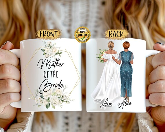Mother of the Bride Gift Mug, Personalized Wedding Keepsake for