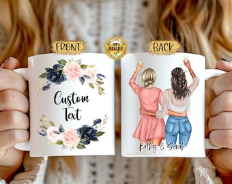 Custom Best Friend Mug, Personalized Best Friend Gift, Custom Girls Mug, Long Distance Gift, Best Friend Coffee Mug, Bestie mug