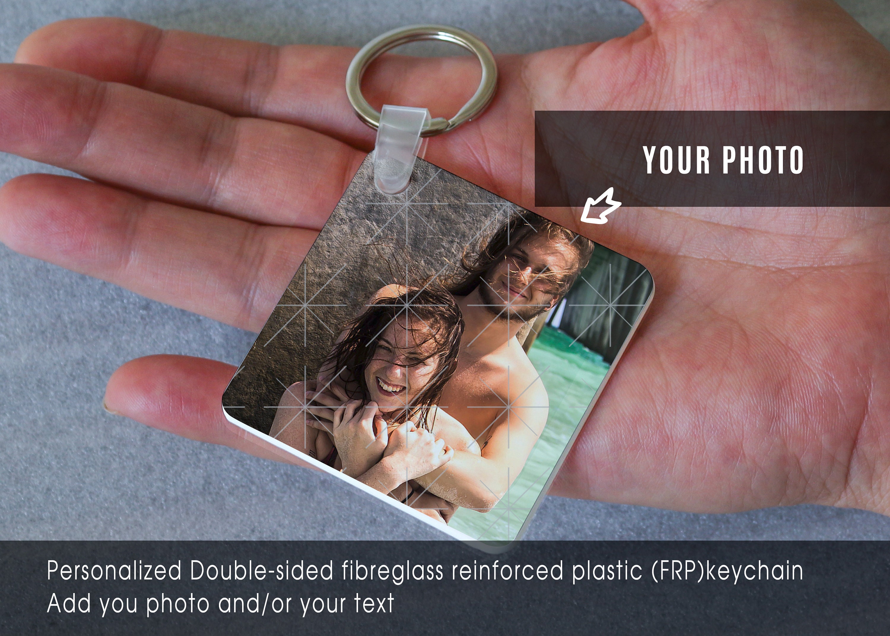 Imaginez et obtenez un porte clé unique personnalisé avec une photo